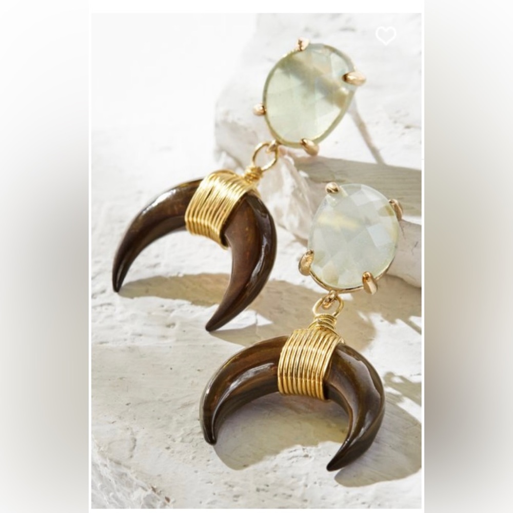 Soft surroundings Umbra Crescent drop earring